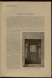 1901 DAS INTERIEUR II Hauptteil Seite 161 Joseph Maria Olbrich Villa Bahr , Entreetür