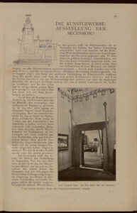1901 DAS INTERIEUR II Hauptteil Seite 17 Arch. Leopold Bauer. Aus dem Gelben Saal der Sesession