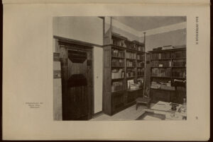 1901 DAS INTERIEUR II Hauptteil Seite 31 Joseph Maria Olbrich Arbeitszimmer des Herren Bahr, Türwand