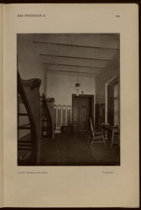 1901 DAS INTERIEUR II Hauptteil Seite 143 Rudolf Tropsch Aus der Wohnung eines Arztes , Vorzimmer