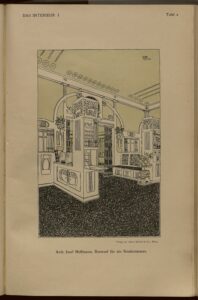 1900 DAS INTERIEUR I Bildteil Tafel 2 Arch. Josef Hoffmann, Entwurf für ein Studierzimmer.