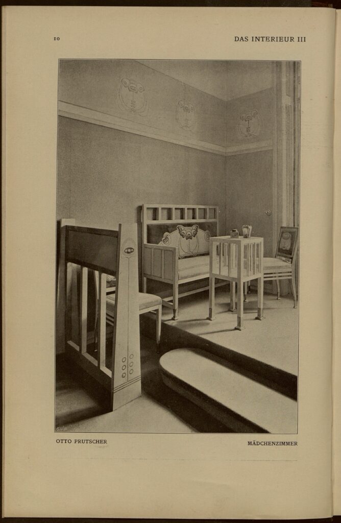 1902 DAS INTERIEUR III Hauptteil Seite 10 Otto Prutscher Mädchenzimmer