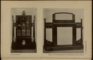 1902 DAS INTERIEUR III Hauptteil Seite 8 Rudolf Melichar, Möbel aus dem Preisgekrönten Wohnzimmer (gesetzlich geschütz)
