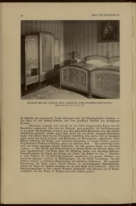 1902 DAS INTERIEUR III Hauptteil Seite 56 Richard Müller ( Schule Prof. Herdtle), Schlafzimmer- Einrichtung ( Siehe Jahrgang II S.174 und 175.)